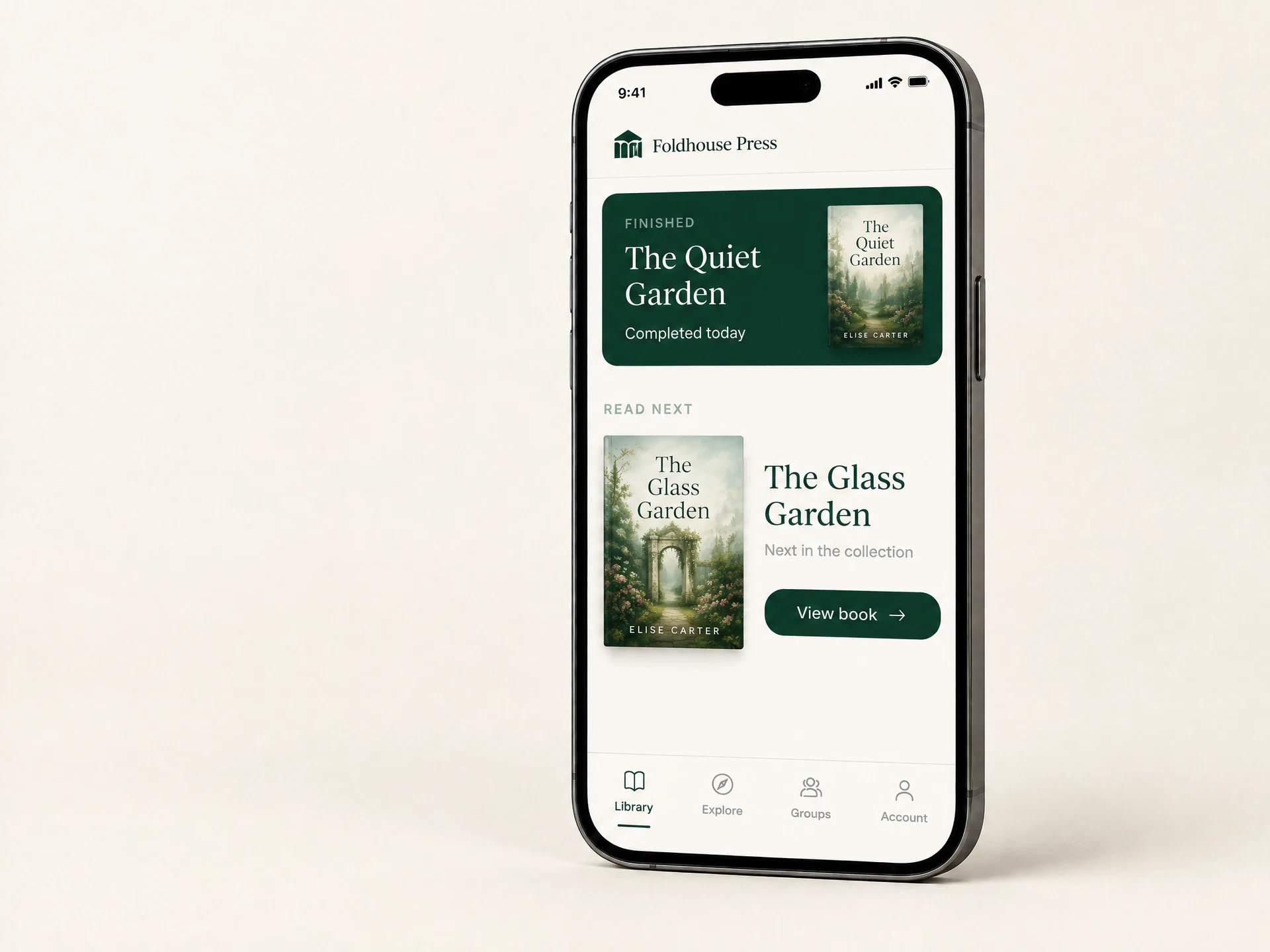 Recommend the next book reader app UI concept